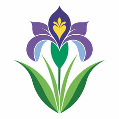 
Iris Flower logo vector artwork illustration svg