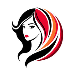 Vector template abstract logo for woman salons and shops