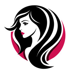 Vector template abstract logo for woman salons and shops