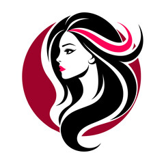 Vector template abstract logo for woman salons and shops