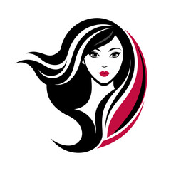 Vector template abstract logo for woman salons and shops