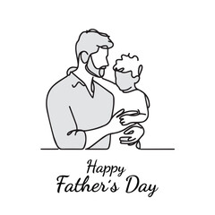 Happy Father's Day Vector Post Design, Son & Father's together, my dad my hero, daddy's girls.