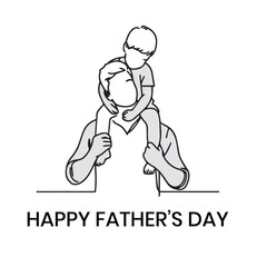 Happy Father's Day Vector Post Design, Son & Father's together, my dad my hero, daddy's girls.