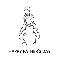 Happy Father's Day Vector Post Design, Son & Father's together, my dad my hero, daddy's girls.