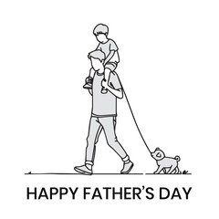 Happy Father's Day Vector Post Design, Son & Father's together, my dad my hero, daddy's girls.