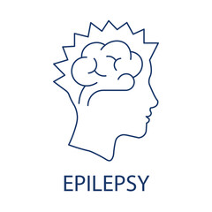 Epilepsy Vector Icon - Neurology, Seizure Disorders, and Medical Symbol.