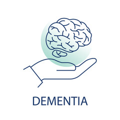 Dementia Icon - Cognitive Decline, Memory Loss, and Brain Health Symbol.