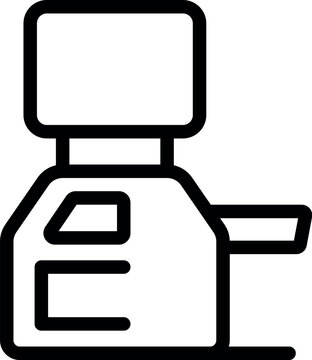 recommend clip art: Line icon of a modern digital ultrasound machine used for medical examinations