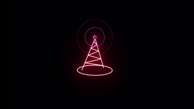 Technologies on Tower netwark. Idea for a wireless mobile telecom service. Vector-based artwork.