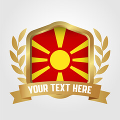 Golden Luxury Macedonia Badge Design