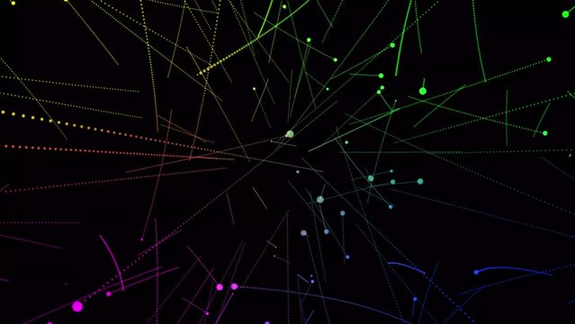Abstract illustration on a dark background. Rainbow vector abstract colorful background, which consist of triangles.