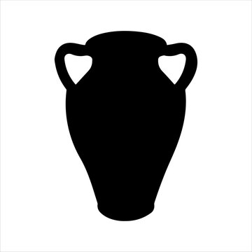 recommend clip art: Old vase silhouette isolated on white background. Vase icon vector illustration design.