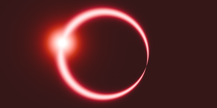 glowing red circle light