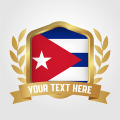 Golden Luxury Cuba Badge Design