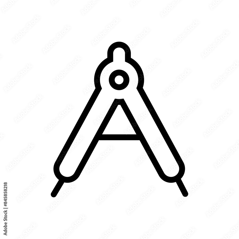 Poster Geometric Compass Icon Ideal for Mathematics and Navigation Designs
