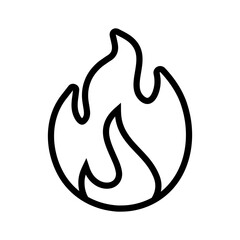 Fototapeta premium Flame Fire Icon Ideal for Safety and Fire Prevention Designs