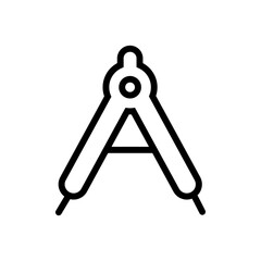 Geometric Compass Icon Ideal for Mathematics and Navigation Designs