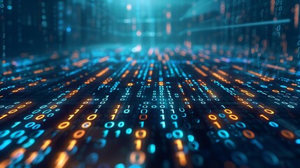 Binary code abstract technology can be used as downloading uploading concept binary code collection