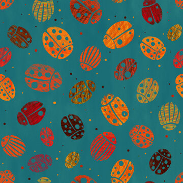 My Whimsical Friends -  Green - Digital Papers I Seamless Fabric Pattern | Scrapbook Paper | Paper Set | Printable Designer Background
