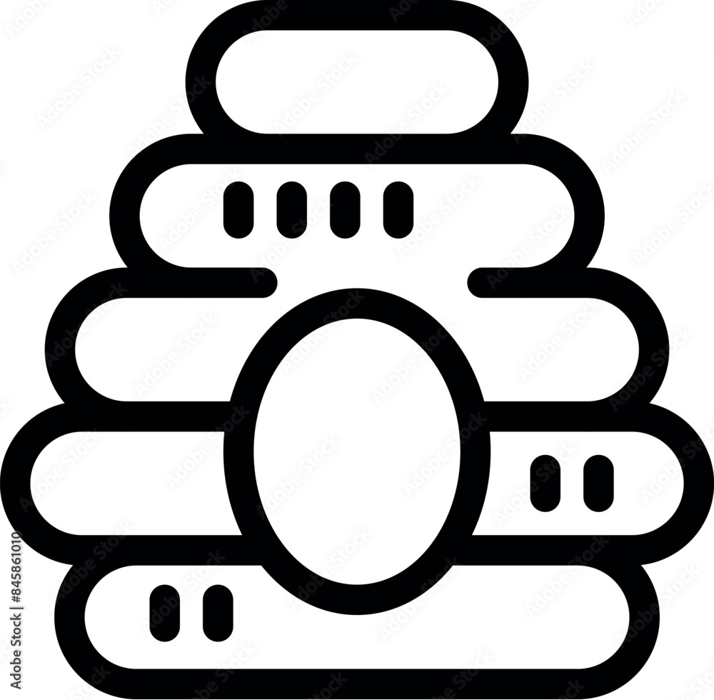 Poster this icon represents a data center server rack, symbolizing cloud computing, network infrastructure,