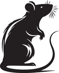 Mouse and rat, isolated mice animals set. Cute rodent characters in different poses on white background, little house pets, simple graphic. Zodiac 