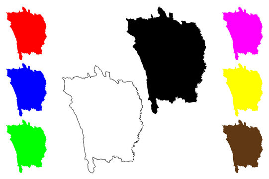 Vaslui County (Administrative divisions of Romania, Nord-Est development region) map vector illustration, scribble sketch Vaslui map..
