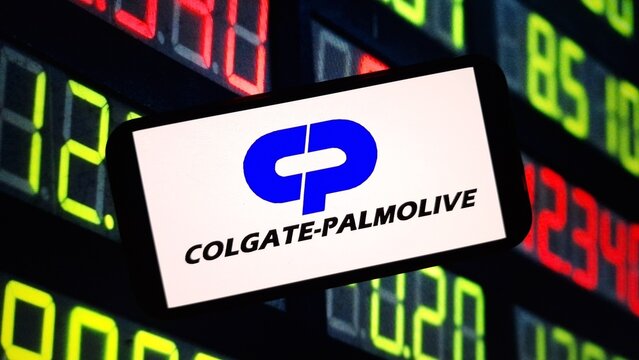 Konskie, Poland - June 10, 2024: Colgate-Palmolive company logo displayed on mobile phone