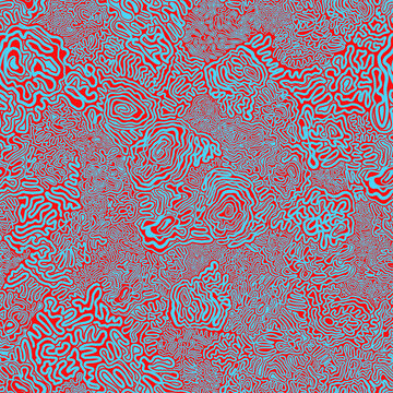 Serpentine Lines - cyan and red - Digital Papers I Seamless Fabric Pattern | Scrapbook Paper | Paper Set | Printable Designer Background