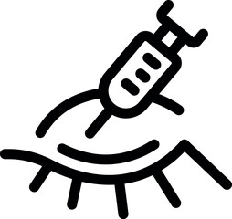 Syringe applying hyaluronic acid injection for facial rejuvenation treatment at beauty salon