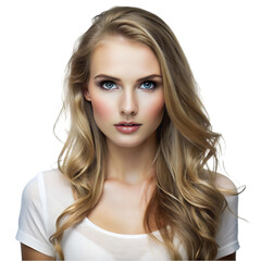 Fototapeta premium Caucasian female model transparent background