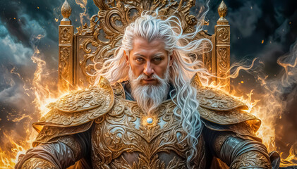 The great and beautiful god Zeus, the god of the sky, thunder, lightning, who rules the whole world