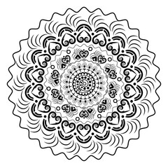 Geometric decorative circular Arabic mandala