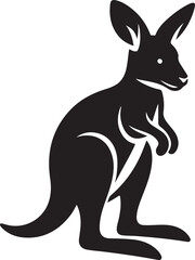 wallaby silhouette vector illustrationd