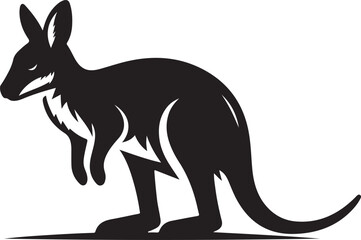wallaby silhouette vector illustrationd