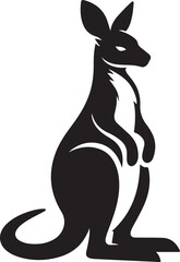wallaby silhouette vector illustrationd