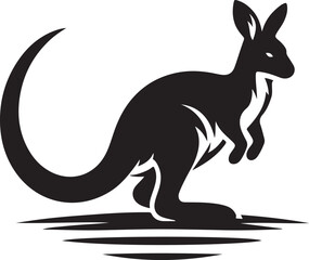 wallaby silhouette vector illustrationd