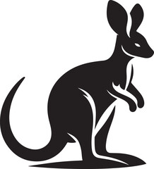 Naklejka premium wallaby silhouette vector illustrationd