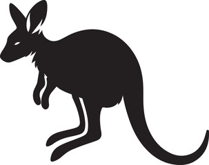 wallaby silhouette vector illustrationd