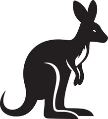 wallaby silhouette vector illustrationd