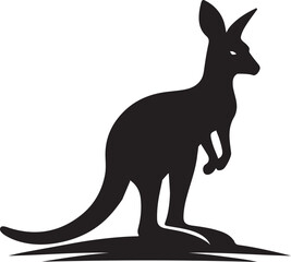 wallaby silhouette vector illustrationd