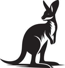 wallaby silhouette vector illustrationd