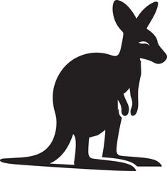 wallaby silhouette vector illustrationd