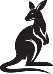 wallaby silhouette vector illustrationd