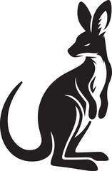 wallaby silhouette vector illustrationd
