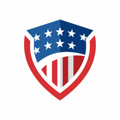 a logo for a brand about american pride logo should incorporate american flag colors