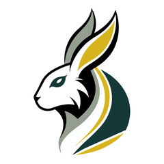 rabbit logo vector artwork illustration svg