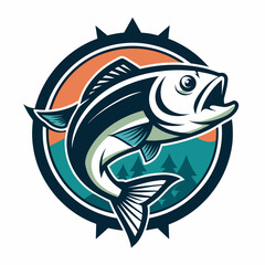 Fishing theme vector artwork  illustration svg