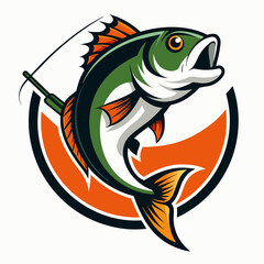 Fishing theme vector artwork  illustration svg