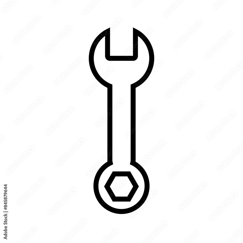 Aufkleber wrench icon ideal for tools and mechanical illustrations