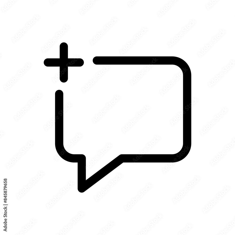 Poster Add Chat Icon Perfect for Messaging and Communication Applications